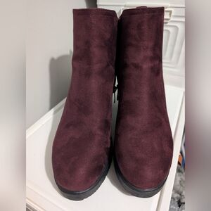 Dream Pairs Burgundy Ankle Booties Women 9.5